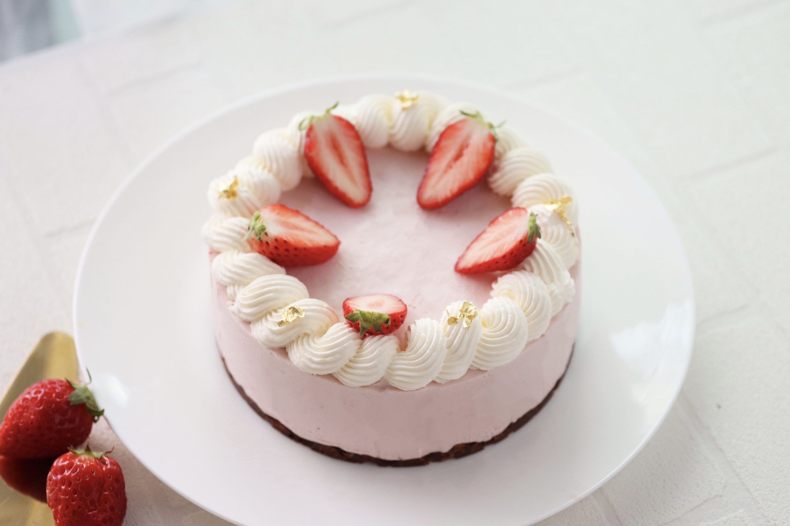 3月お菓子レッスン 苺のスプリングムースケーキ Faitbeautokyo